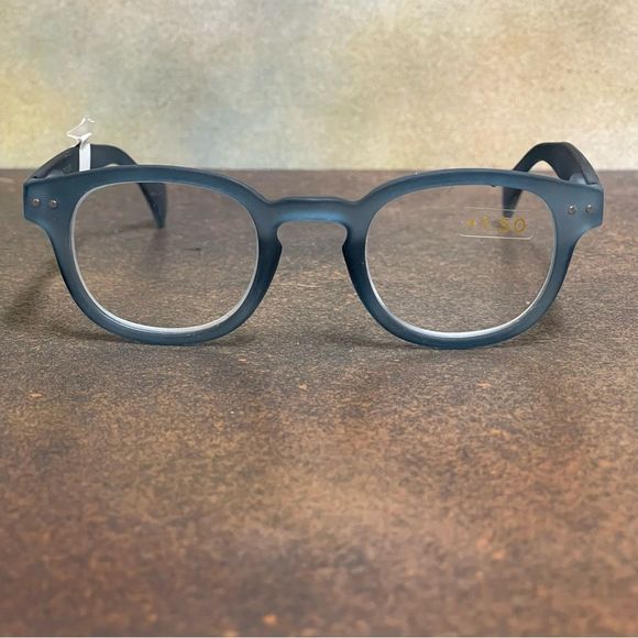 Ann Taylor Factory Designer Blue/Green Primer Women's Reading Glasses +1.50 NWOB - Picture 1 of 12
